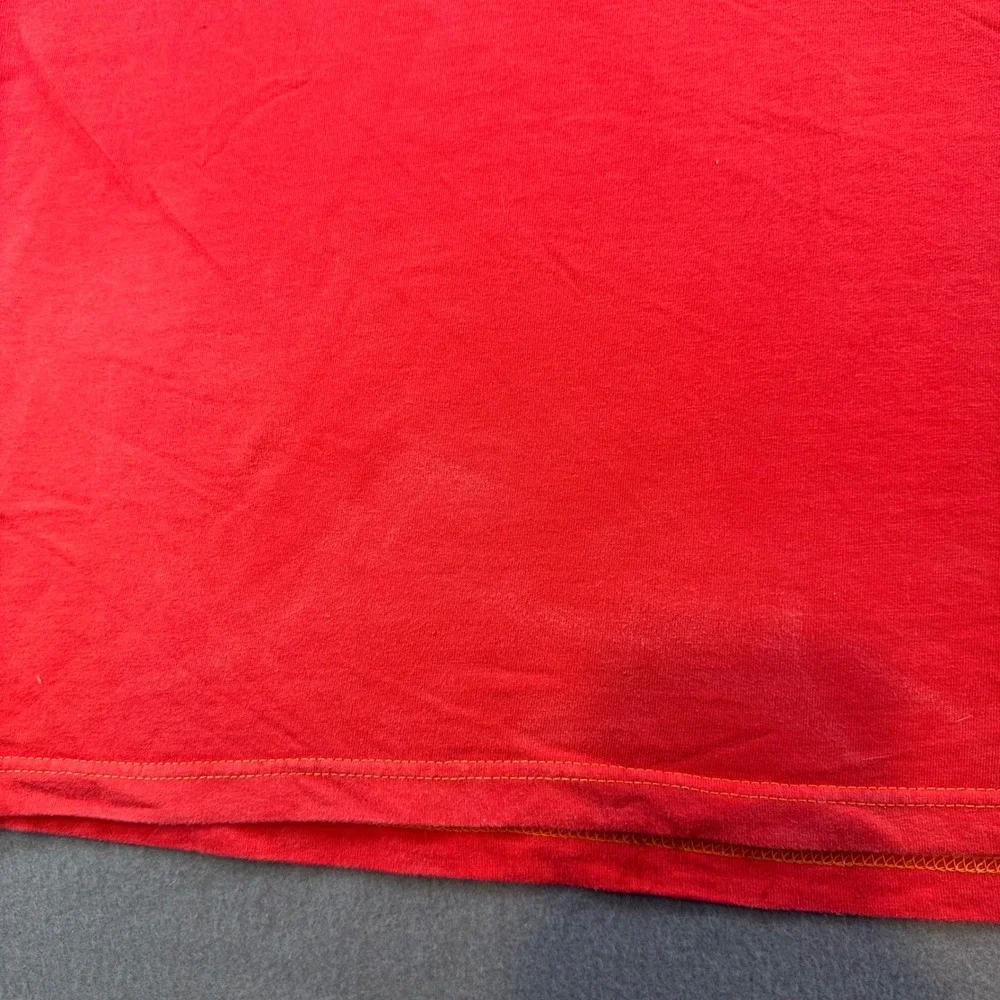 Coogi Men Red Short Sleeve Embroidered Logo T-Shirt Navy Contrast XL 100% Cotton